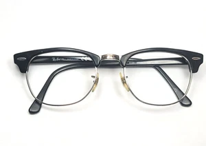 RAY BAN RB5154 2000 BLACK SILVER AUTHENTIC EYEGLASSES FULL RIM FRAMES 51-21-145 - Picture 1 of 14