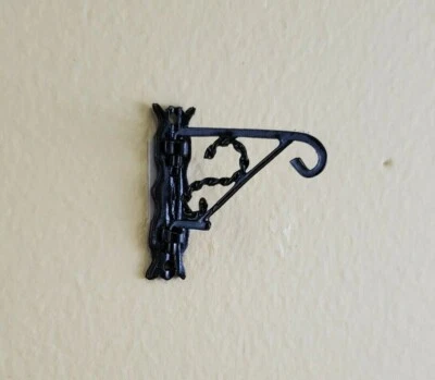 ISLAND CRAFTS Dollhouse Plant Hanger Hook Black Swivel Metal 1:12 Scale Miniatures