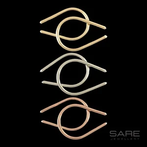 SARE Dainty Drops 9ct 375 Yellow Rose Or White Gold Minimalist Threader Earrings - Picture 1 of 8