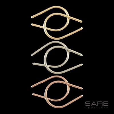 SARE Dainty Drops 9ct 375 Yellow Rose Or White Gold Minimalist Threader Earrings - Image 1 of 4