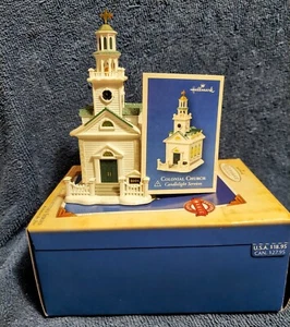 2004 Kolonial Kirche Kerzenlicht Gottesdienste #7 Punze Andenken Ornament  - Bild 1 von 3