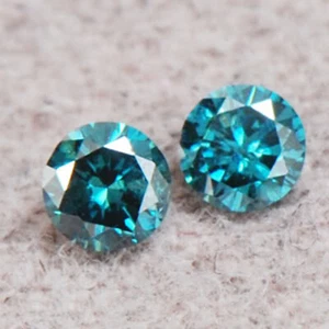 100% Natural Blue Diamond Pair Fabulous Cut 0.28 Carat With Free Certificate - Bild 1 von 1