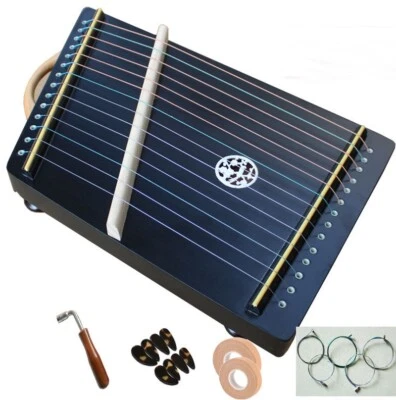 Chinese Wood Zither 14 String Guzheng Practice Finger Musical Instruments - Image 1 of 4