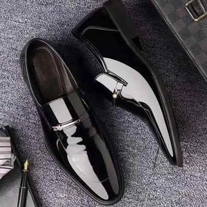 New Men Casual Dress Shoes Slip-on Loafers Patent Leather Flats Male Footwear - Picture 1 of 10