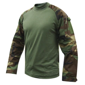 Tru-Spec TRU Combat Shirt 50/50 NYCO RS WOODLAND/OLIVE DRAB - Picture 1 of 1