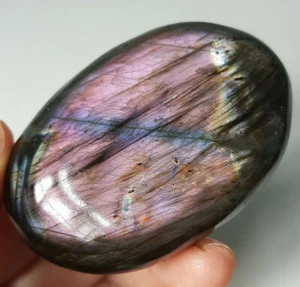 AAA 67,8 G Natural Púrpura Arco Iris Labradorita Cristal Curativo Madagascar YR123 - Imagen 1 de 12