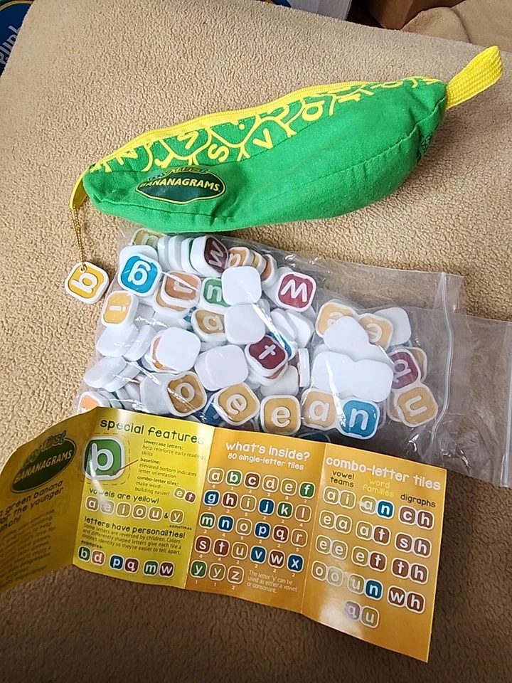 My First Bananagrams Word Tile Game Young Reading Skills Letters Educational 4+ - Image 1 of 3
