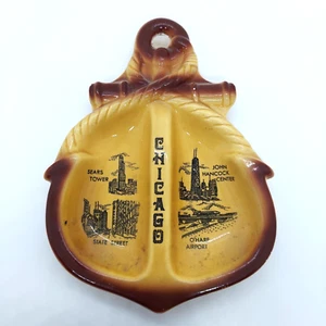 Chicago IL souvenir decorazione da parete cucchiaio portagioie Sun Glo Made in Japan - Foto 1 di 5