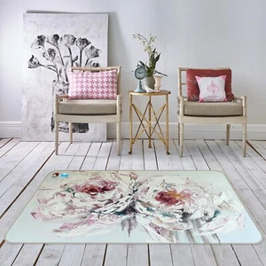 3D Two Flowers G8929 Mat Elegant Photo Carpet Rug Skromova Marina Erin - Picture 1 of 5