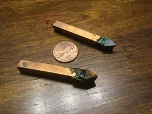 2 carbide tipped angle chamfer logan lathe bits for threads or angles E4 C5 new  - Picture 1 of 4