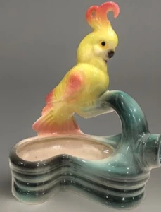 Parrot Planter Vase Vintage Ceramic USA - Picture 1 of 24