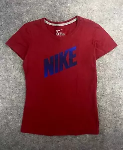 Nike Shirt Damen Medium Rot Nike Graphic Tee Slim Fit - Bild 1 von 7
