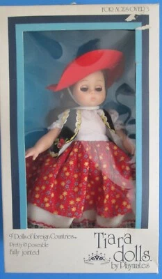 Tiara Vintage 1981 9" México Nuevo en Caja Muñecas de Países Extranjeros por Playmates  Foto 1 de 2