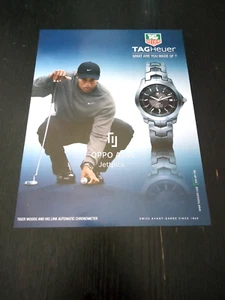 TAG HEUER LINK AUTOMATIC CHRONOMETER TIGER WOODS GOLF OROLOGIO WATCH AD PUB - Foto 1 di 1