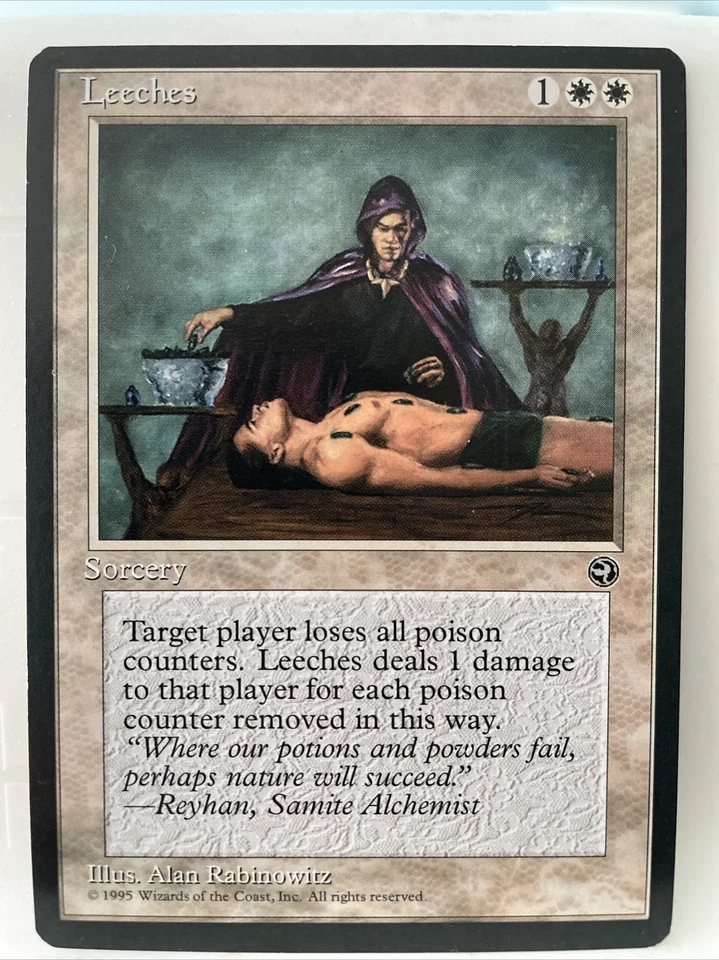Leeches MTG NM Homelands Reserve List Rare Poison Counters Magic The Gathering - Image 1 of 4
