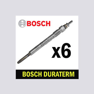 6x Bosch Glow Plugs for LAND ROVER RANGE ROVER 2.7 SPORT D 276DT LS 190bhp