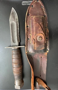 US Vietnam MILPAR Jet Pilot Survival Commando Military Fighting Knife w/ Sheath - Picture 1 of 11