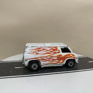 1974 Hot Wheels Super Van White w/Red/Orange Flames & Chrome BW 1:64 VTG As-is - Picture 1 of 14