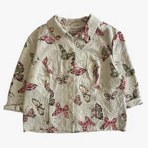 Vintage Y2K Women's Alfred Dunner Butterfly Print Jacket, Butterflies Plus Size - Picture 1 of 3