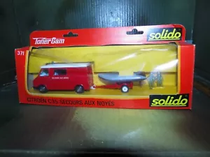 Vintage Solido Citroen C35  with  boat & divers set  w/ box. #371 complete - Picture 1 of 6