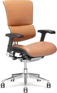 X-Chair X4 High End Executive Chair, Cognac Leather - Ergonomic Office Seat/Dyna - Picture 1 of 4