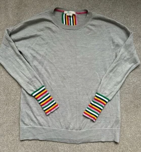 BODEN Cassandra grey multi stripe wool Jumper size small - Picture 1 of 9