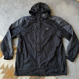 Canon Branded Men’s Rain Coat XXL Dennes Black Grey Double Zip - Picture 1 of 11