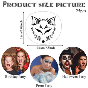 25 Pieces Face Painting Stencils, Reusable Face Paint Templates Tattoo Stenci CR - Picture 1 of 8