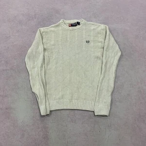 Vintage Chaps Knitted Jumper pullover chunky knit sweater with embroidered logo - Picture 1 of 5