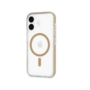 Tech21 EvoCrystal iPhone 16 MagSafe Impact Case 15x Stronger than Military Gold - Picture 1 of 4