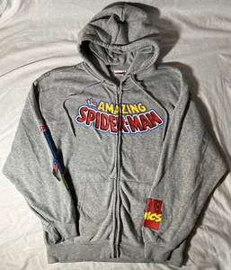 Marvel Amazing Spiderman Zipper Hoodie Sweater Grey Size XL *FREE SHIPPING* - Picture 1 of 8