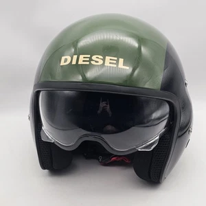 AGV x DIESEL HI-JACK JET STYLE MOTORCYCLE HELMET GREEN / BLACK SIZE LARGE - Picture 1 of 10