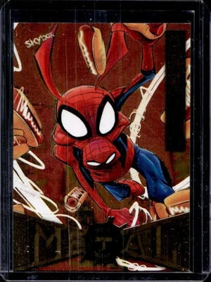 2021 Skybox Metal Universe Marvel Spider Man Peter Porker Gold Light FX #65 - Image 1 of 2