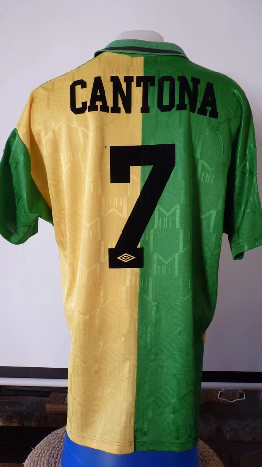 Maillot Cantona 7 Manchester United 1992 1993 1994 Large third shirt jersey MU - Photo 1/4