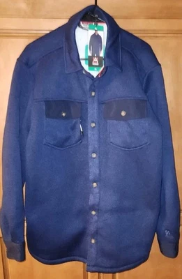 Avalanche Fleece Lined Shirt Jacket Mens XLarge Dark Blue Button Up Outdoor - Image 1 of 4