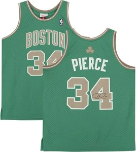 Paul Pierce Celtics Signed Green & Gold 2007-08 Mitchell & Ness Jersey - Picture 1 of 5