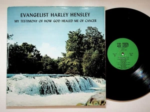 Harley Hensley My Testimony God Healed Me Of Cancer LP Log Cabin Gospel - Picture 1 of 4