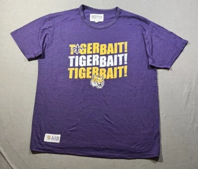 LSU Tiger приманка рубашка мужская XL фиолетовый коротким рукавом пуловер футболка новый. - Изображение 1 из 4