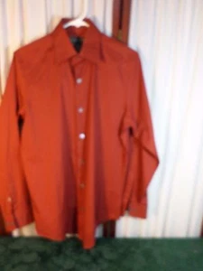 Banana Republic Stretch Mens Red Long Sleeved Dress Shirt-Size S  - Picture 1 of 4