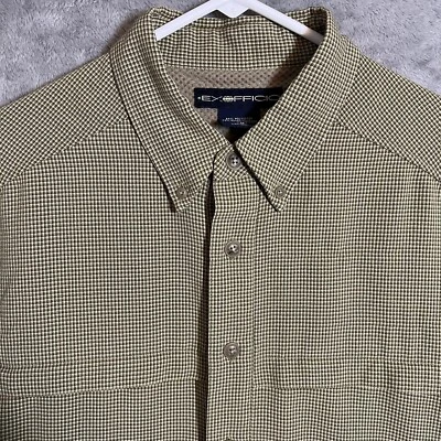 EXOFFICIO Men Green Button Front Heavy Fabric Long Sleeve Shirt Size M - Image 1 of 4