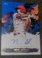 2021 Topps Inception SSP Blue Nick Senzel Auto #/25 Cincinnati Reds #RESA-NSN