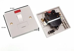 Abgesicherte Stichleitung Anschlusseinheit Geschaltet mit Neon Blinker Packung 2 - Picture 1 of 1