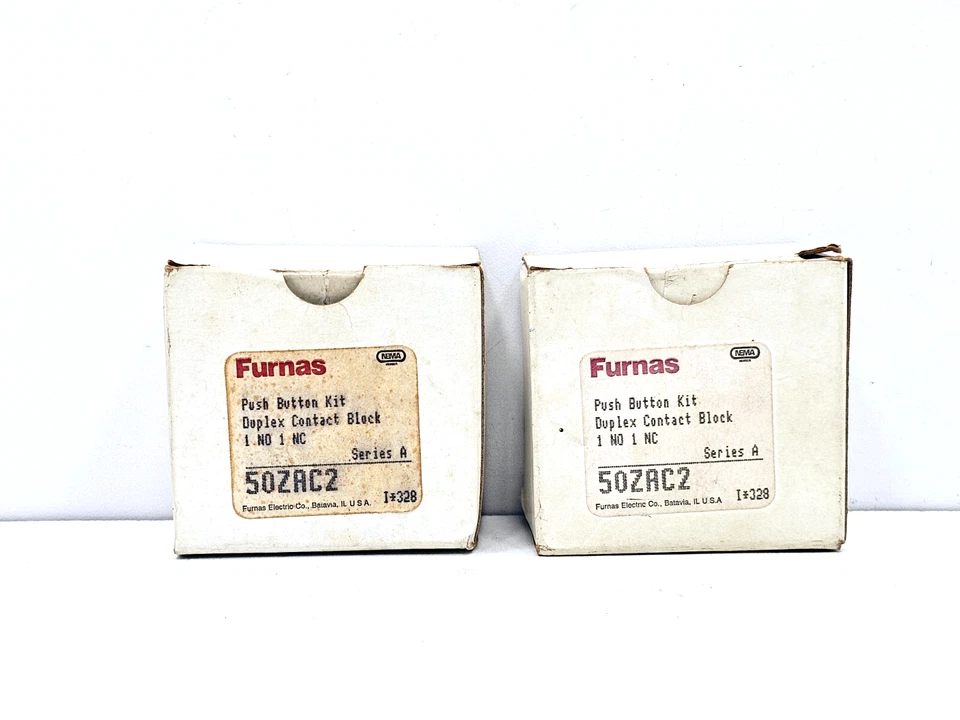 50ZAC2 FURNAS DUPLEX CONTACT BLOCK PUSHBUTTON KIT LOT OF 2 - Image 1 of 4