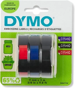 DYMO Prägeband, 3D Kunststoffetikett, 9 mm x 3 m, für Junior & Omega, 3 Stk. - Bild 1 von 10