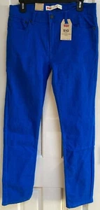 LEVI STRAUSS 510 BOY STRETCH SKINNY FIT STRAIGHT LEG BLUE PANTS 20 30-30 $48 - Picture 1 of 2