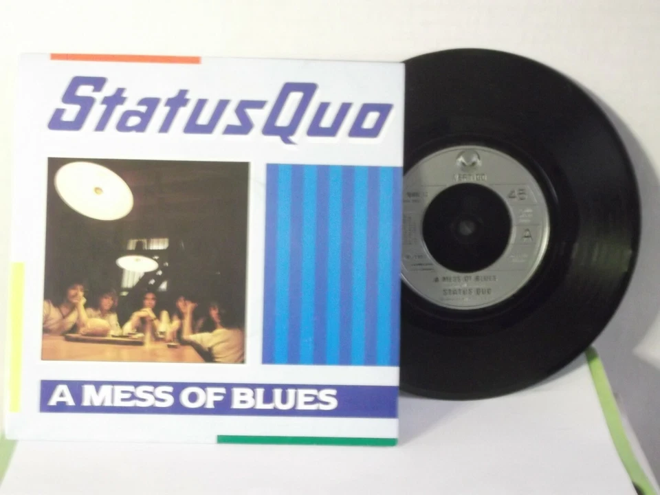 Status Quo,Vertigo,"A Mess Of Blues",UK,7" 45 with P/S,1983 rock classic,MINT - Image 1 of 1