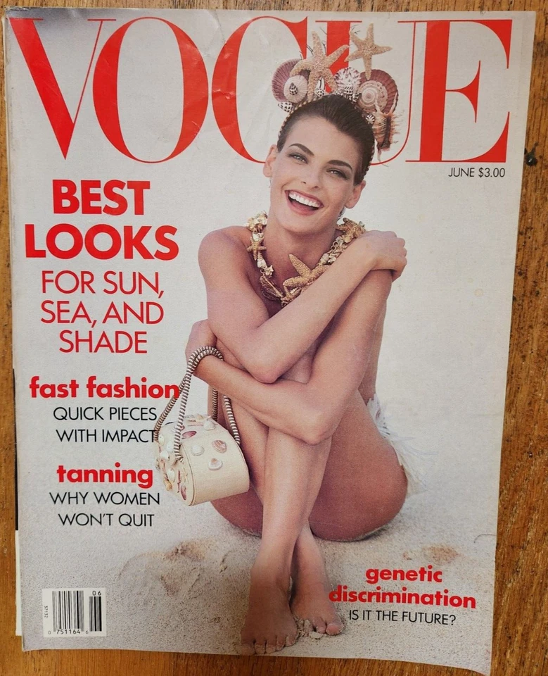 Vogue Magazine June 1990 Linda Evangelista BEST LOOKS - Image 1 of 1