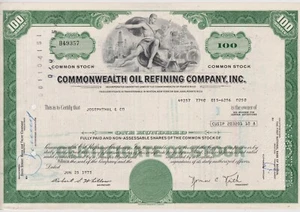 Lote al por mayor de 10 certificados de acciones de la compañía petrolera del Commonwealth - Imagen 1 de 1