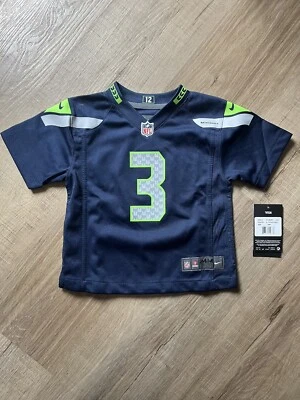 NUEVO CON ETIQUETAS NFL Seattle Seahawks Russell Wilson #3 Camiseta Bebé Talla 24 Meses Foto 1 de 4