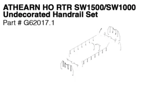 Athearn HO RTR SW1000/SW1500 locomotive Part Undecorated Handrails - New - Picture 1 of 2